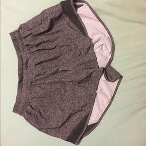 Lululemon heather gray running shorts